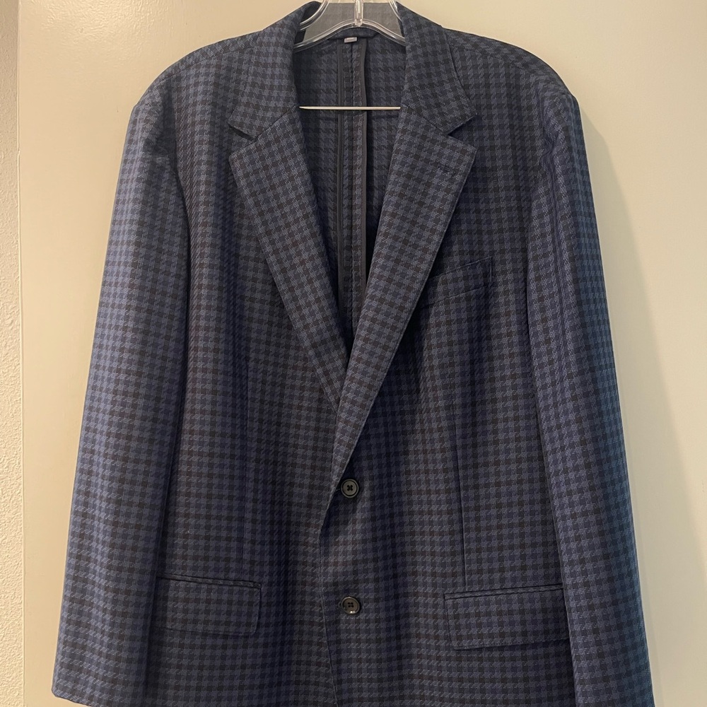 Bonobos Jetsetter Blue Houndstooth Wool Blazer